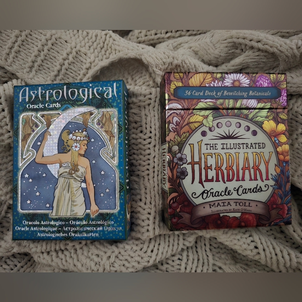 Astrological and Illustrated Herbiary Oracle Cards